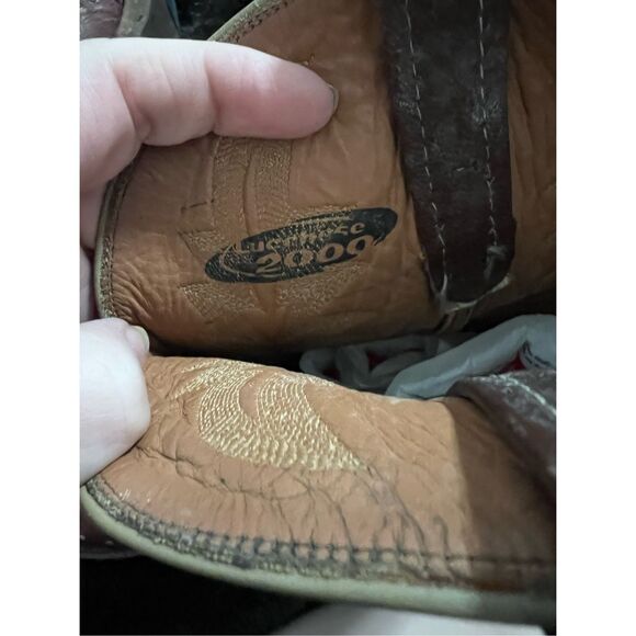 Lucchese Full Quill Ostrich Leather Cowboy Boots Sz 11 D Western Boot Tan - Picture 12 of 12